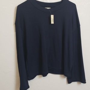 Madewell Navy Bell sleeve sweater